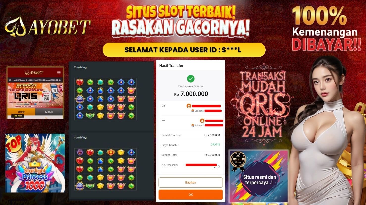 AYOBET JACKPOT SLOT STARLIGHT PRINCESS 1000